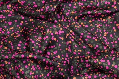Multicolor Splatter Dotted Silk Charmeuse - Prime Fabrics