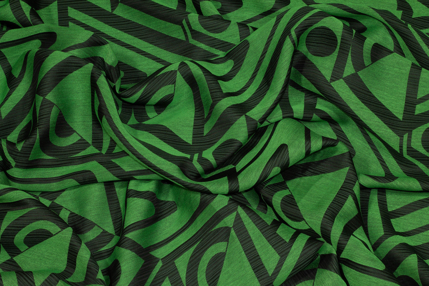 Green and Black Abstract Jacquard - Prime Fabrics