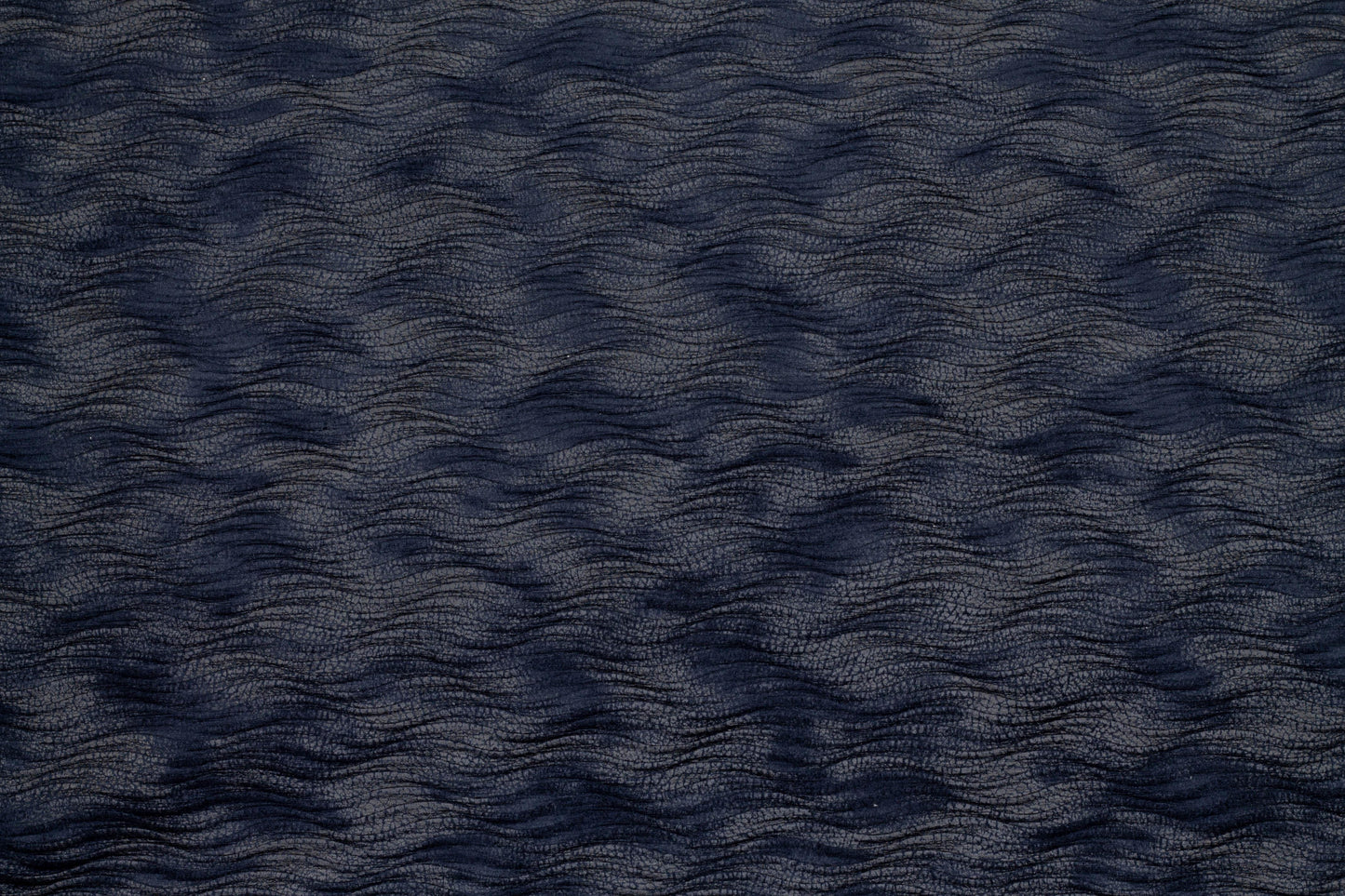Navy Pleated Polyester - Made in Italy - Prime Fabrics