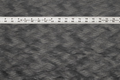 Gray Pleated Polyester - Made in Italy - Prime Fabrics