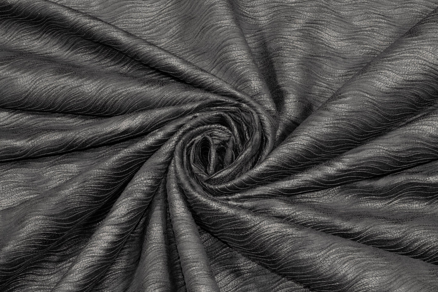 Gray Pleated Polyester - Made in Italy - Prime Fabrics