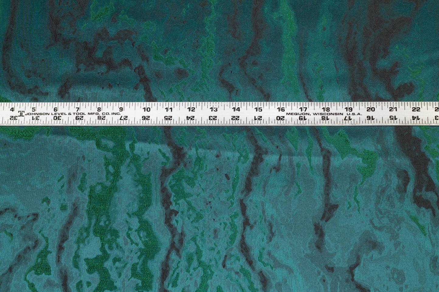 Deep Teal Metallic Brocade - Prime Fabrics