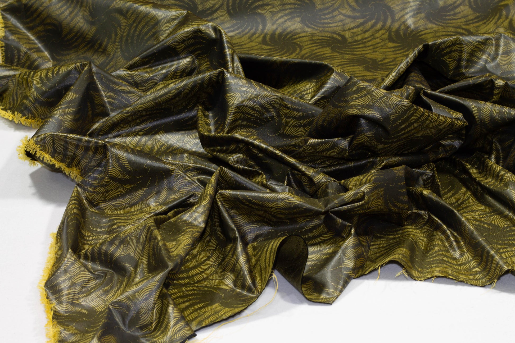 Olive Abstract French Nylon - Prime Fabrics