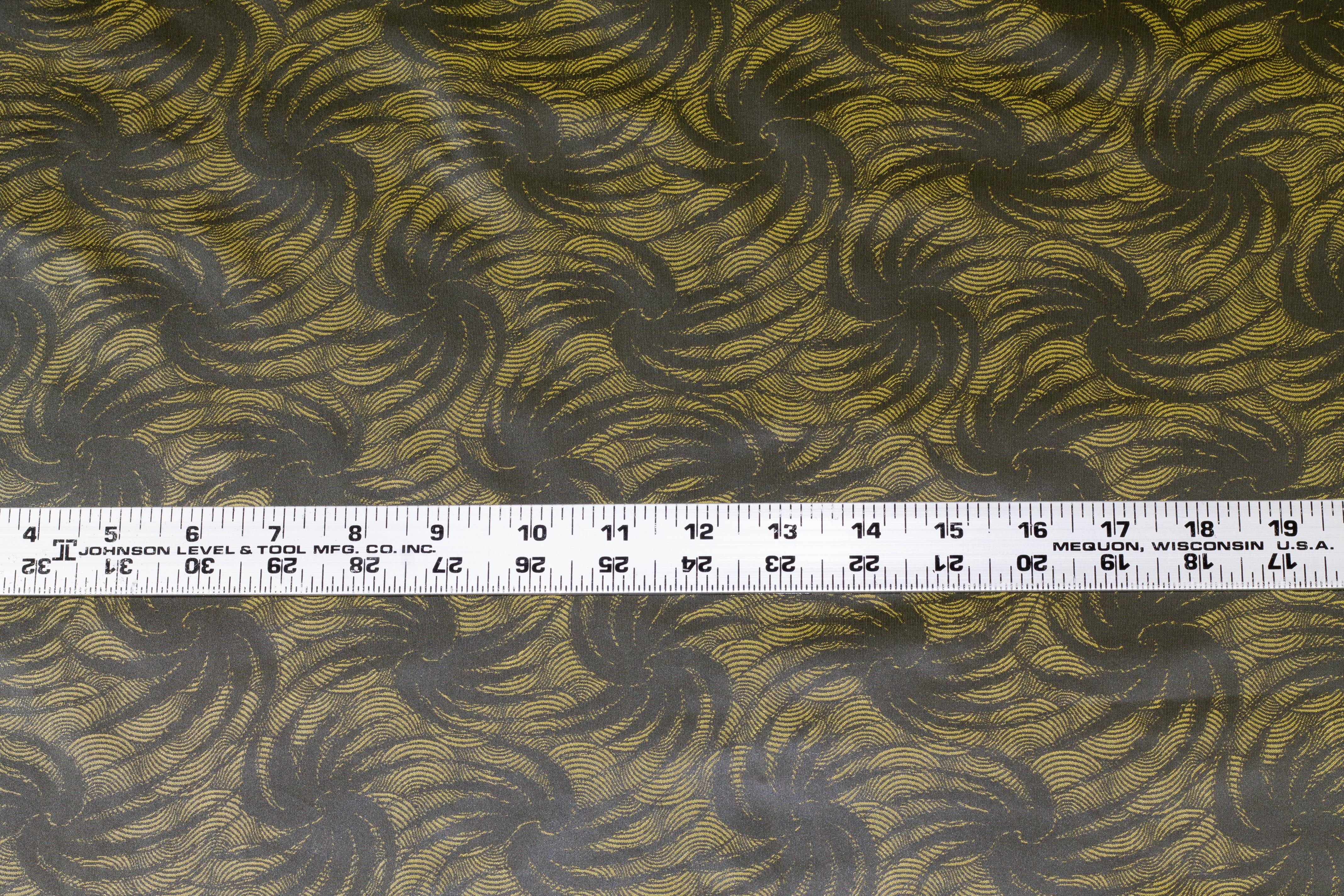 Olive Abstract French Nylon - Prime Fabrics
