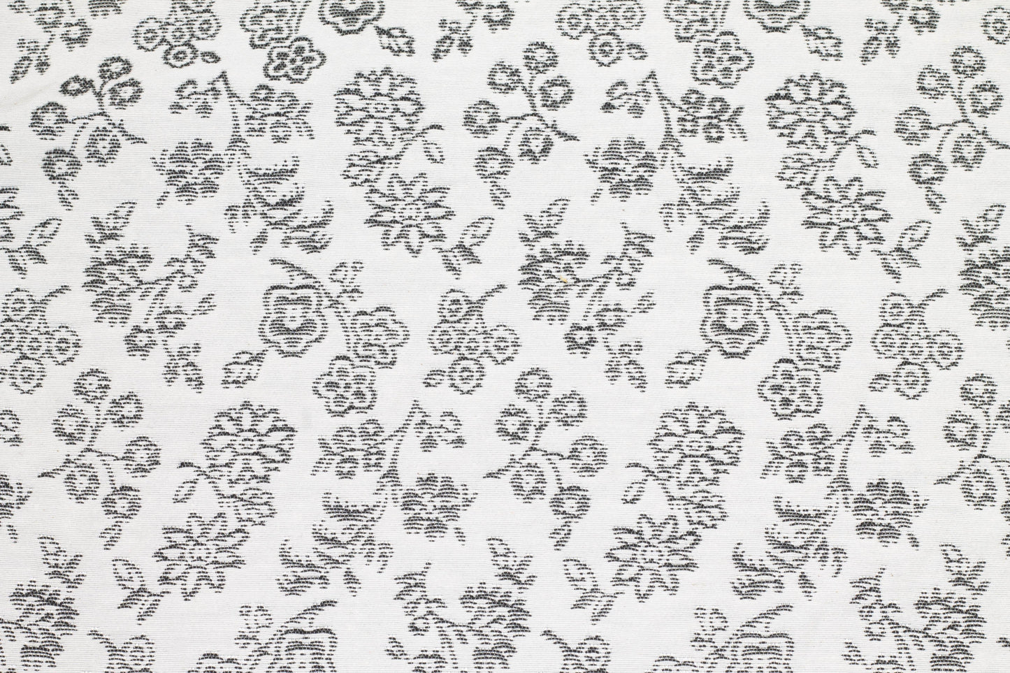 Gray and White Floral Italian Brocade - Prime Fabrics
