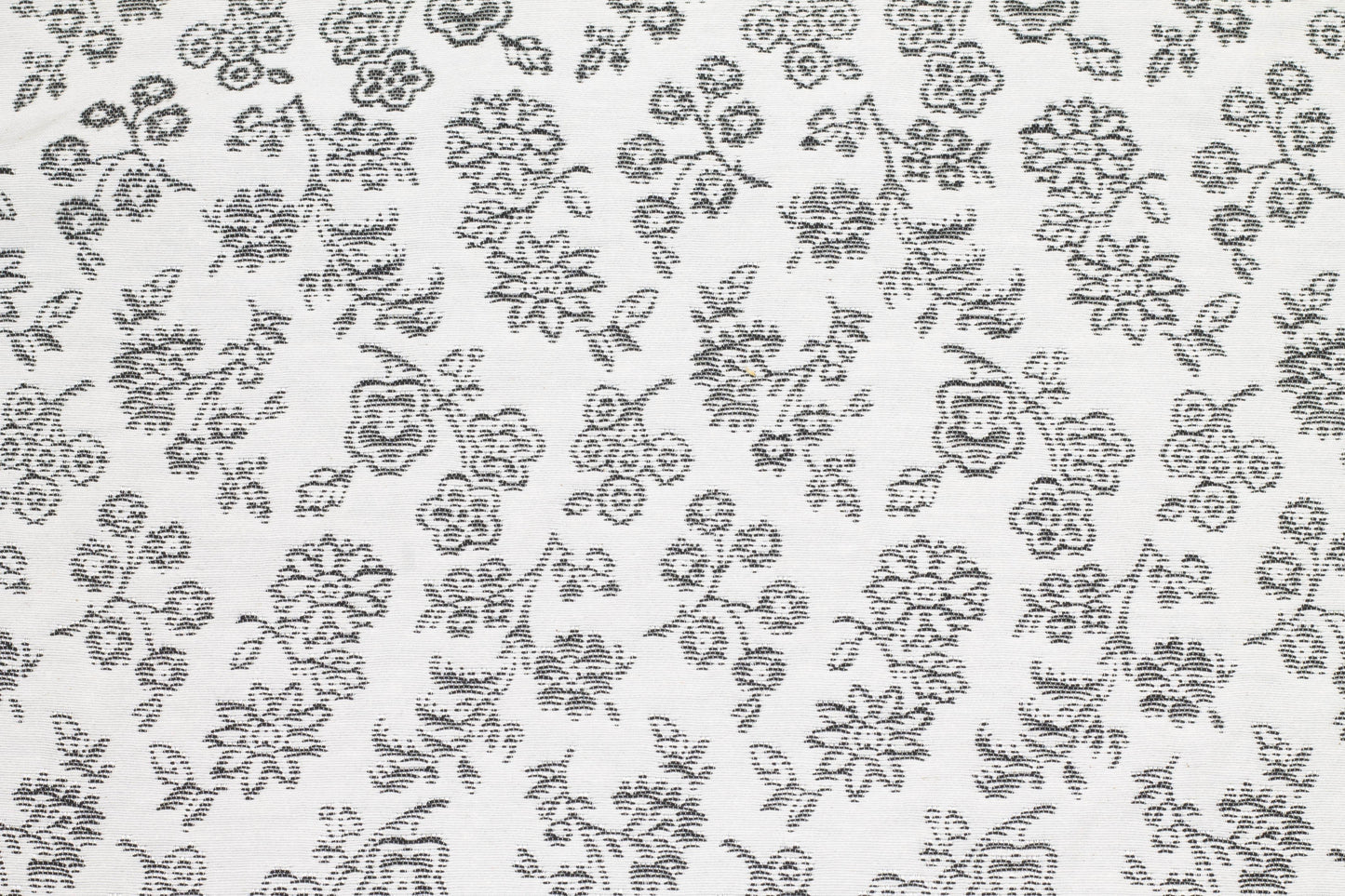 Gray and White Floral Italian Brocade - Prime Fabrics