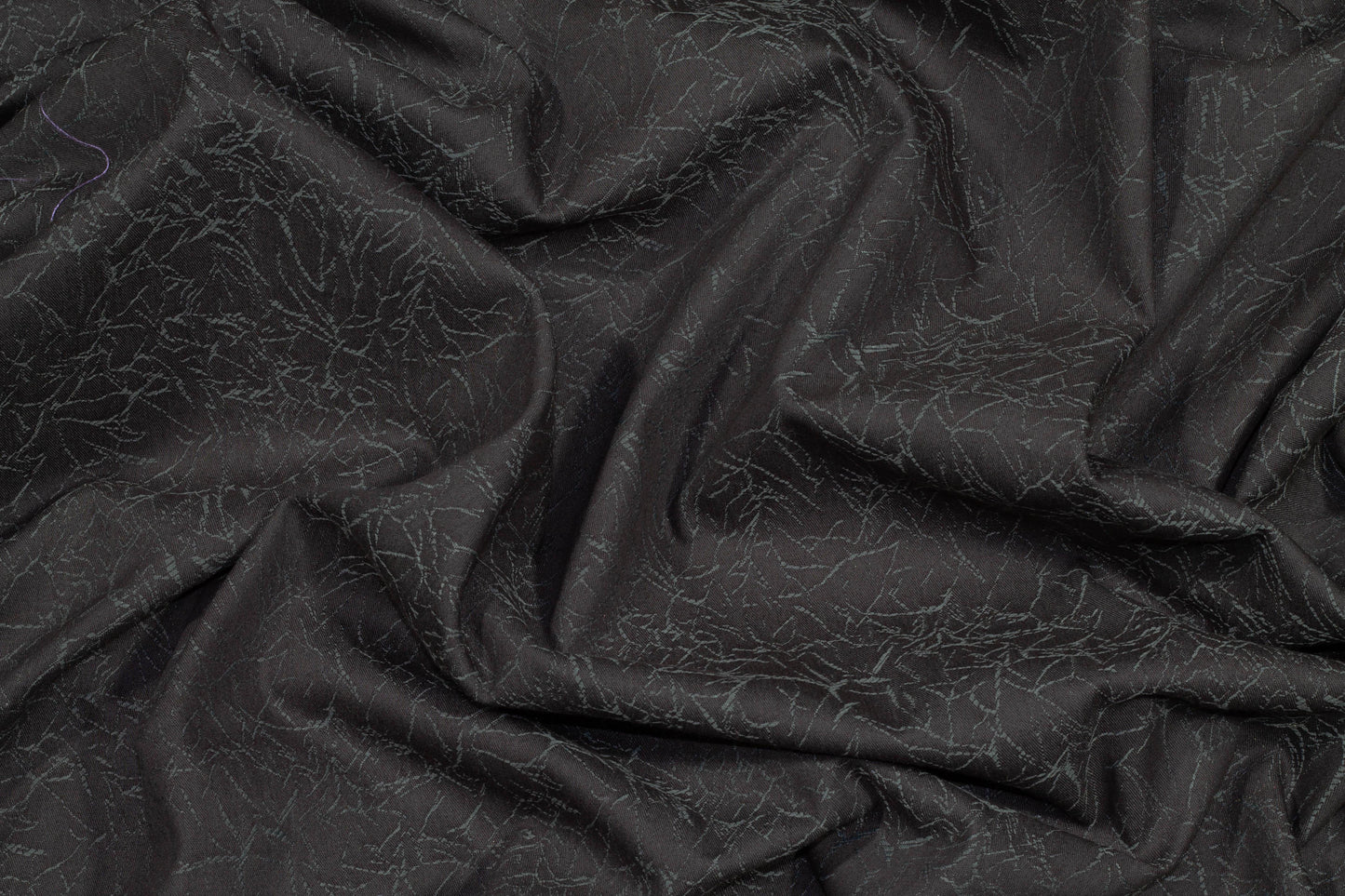 Dark Gray Abstract Cotton Brocade - Prime Fabrics