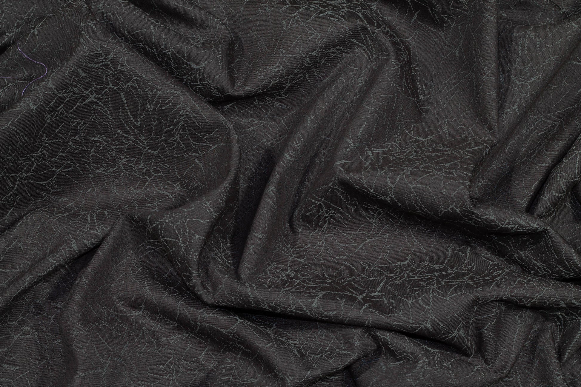 Dark Gray Abstract Cotton Brocade - Prime Fabrics
