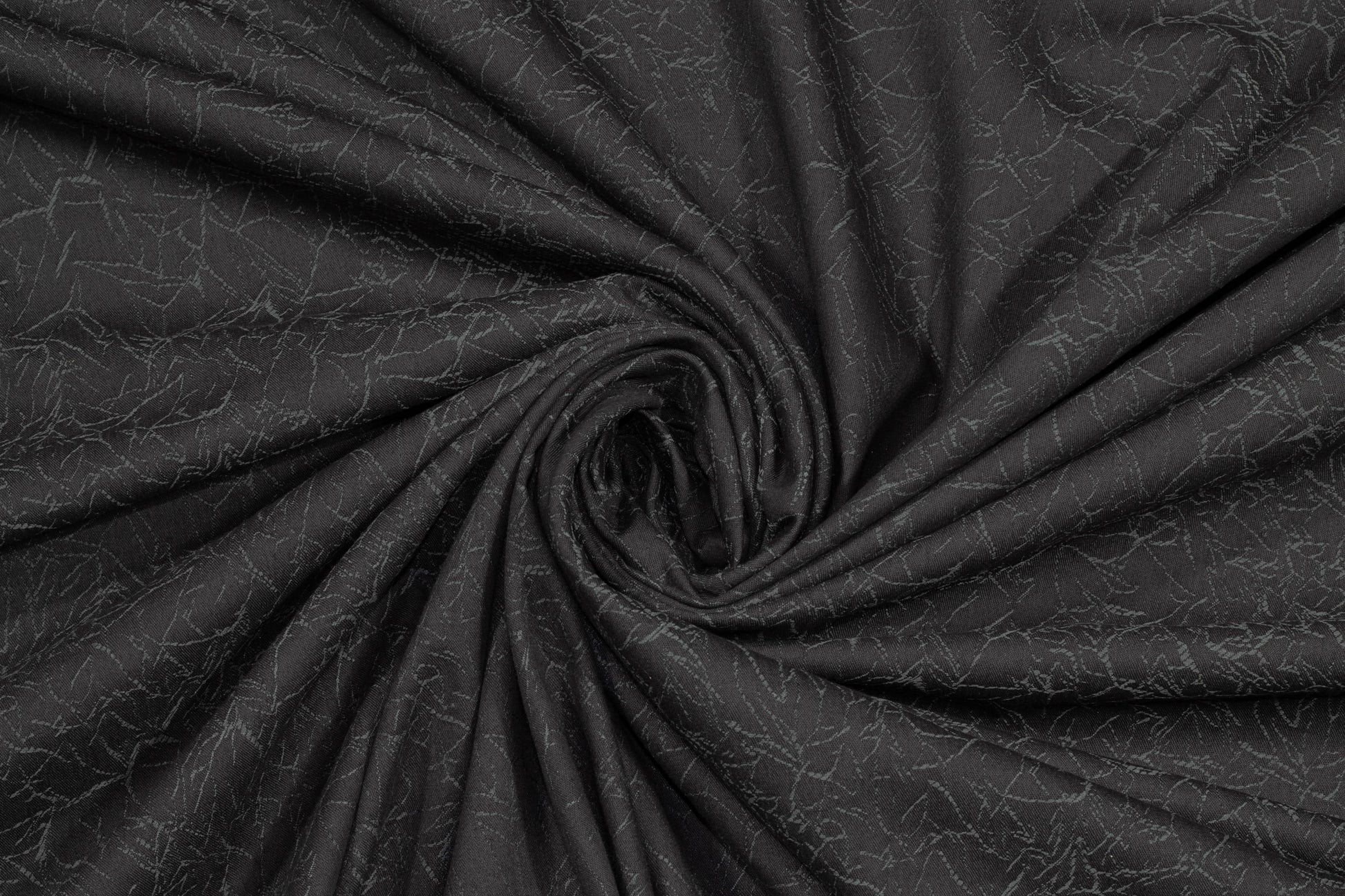 Dark Gray Abstract Cotton Brocade - Prime Fabrics