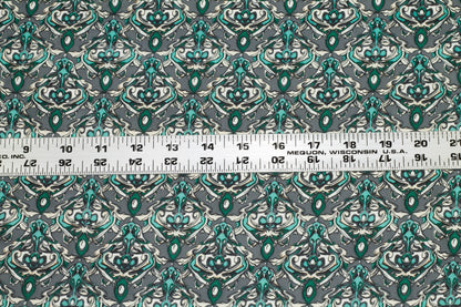 Teal and Gray Silk - Prime Fabrics