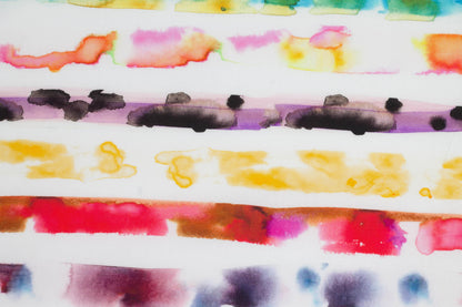 Watercolor Striped Italian Stretch Cotton - Prime Fabrics