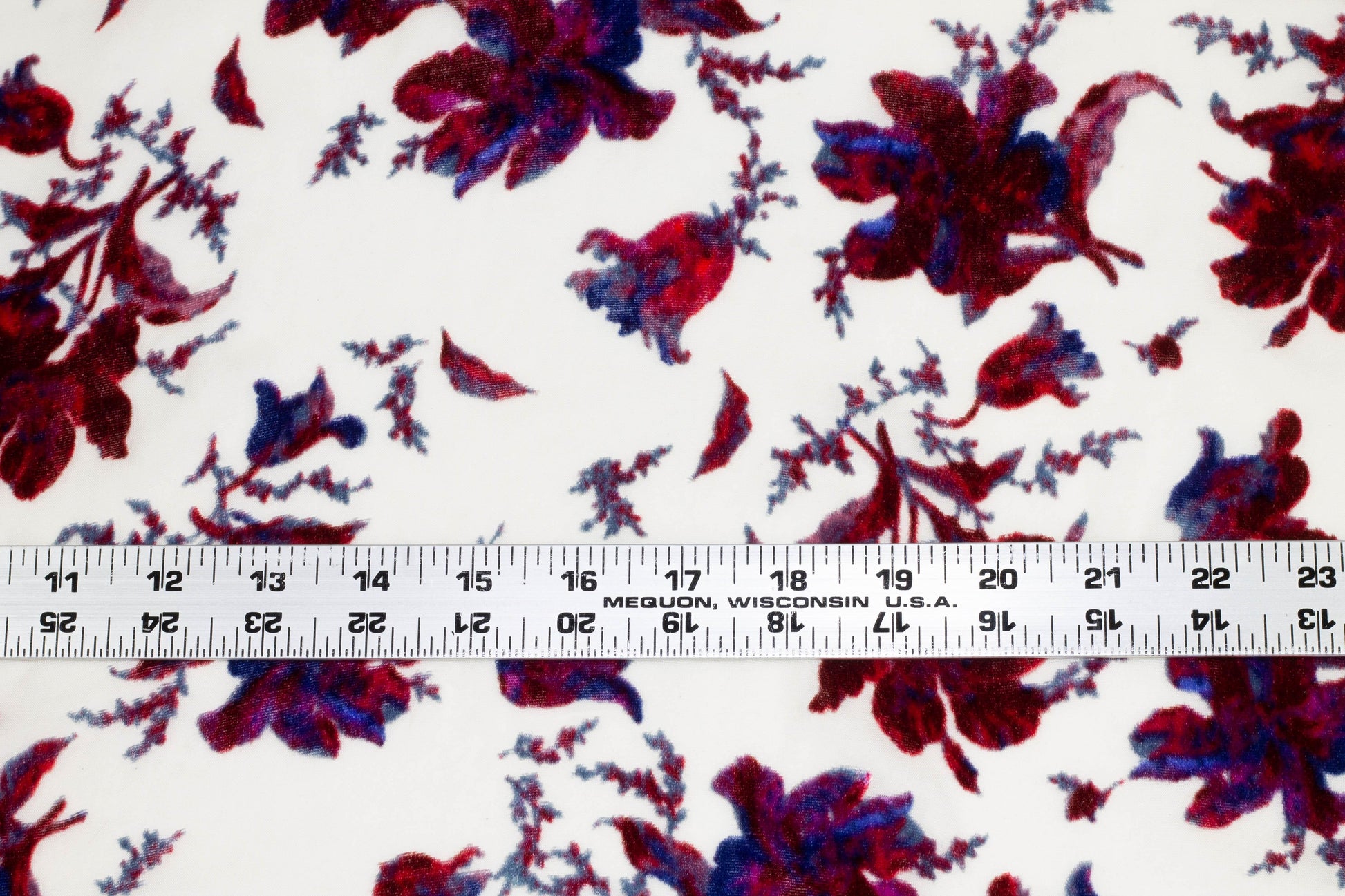 Multicolor Floral Silk Velvet Burnout - Prime Fabrics