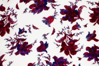 Multicolor Floral Silk Velvet Burnout - Prime Fabrics