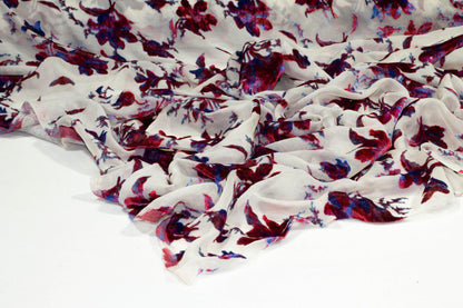 Multicolor Floral Silk Velvet Burnout - Prime Fabrics