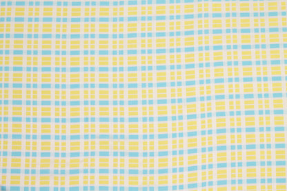 Yellow and Blue Checked Jacquard - Prime Fabrics