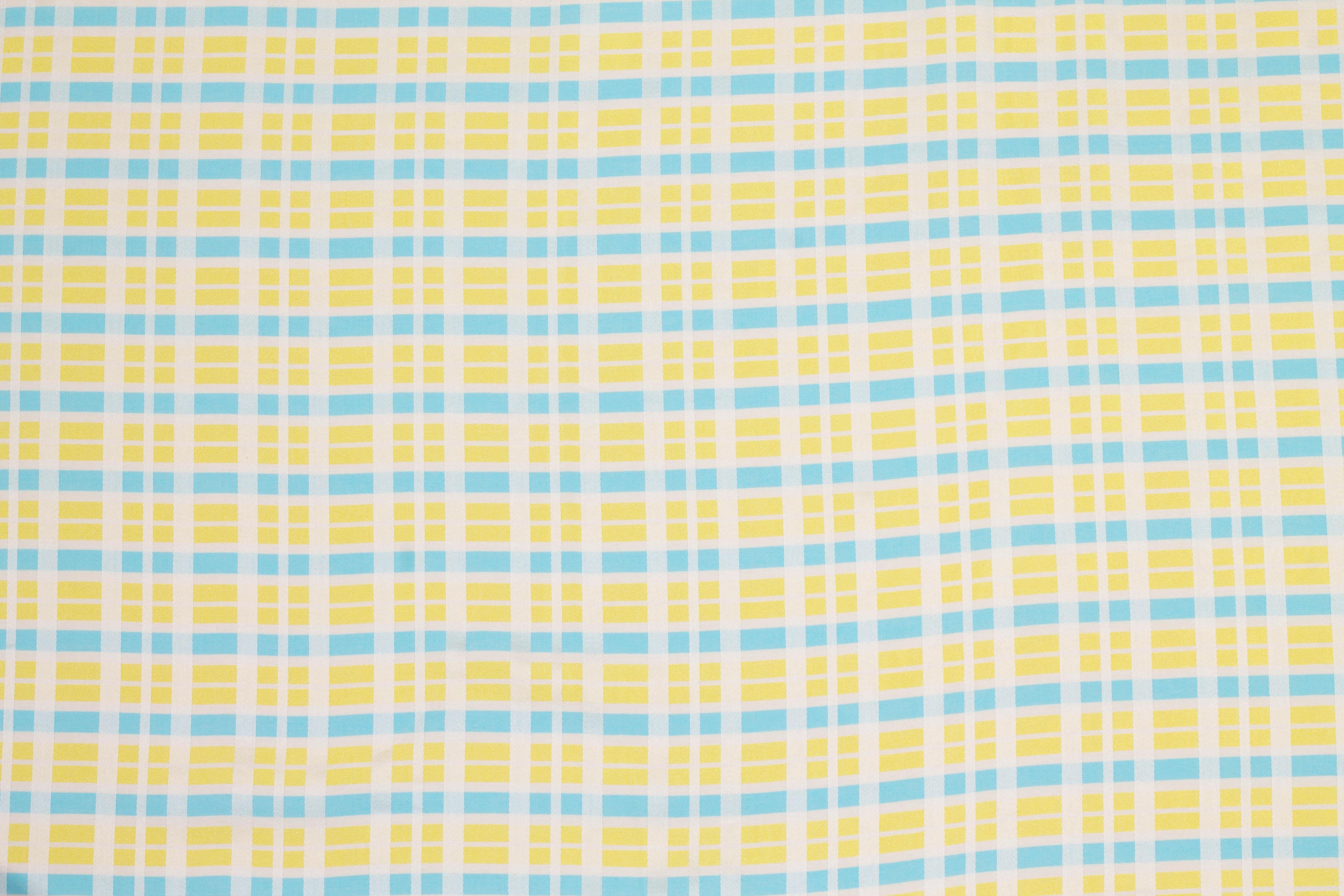 Yellow and Blue Checked Jacquard - Prime Fabrics