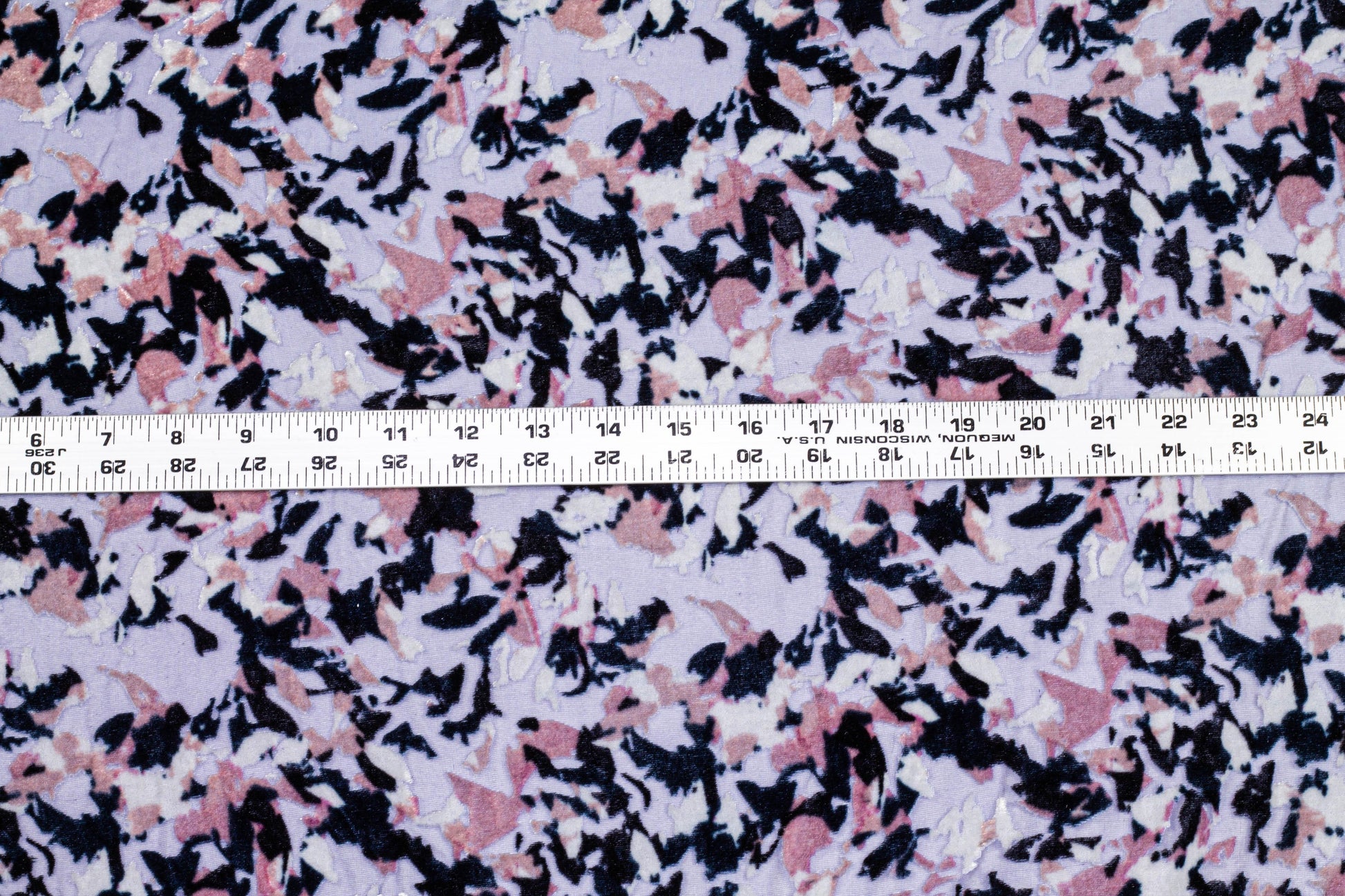 Multicolor Abstract Silk Velvet Burnout - Prime Fabrics