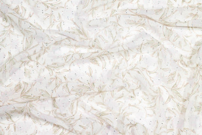 Floral Metallic Crushed Silk Chiffon - Prime Fabrics