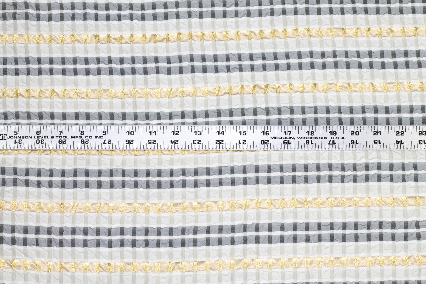 Striped Metallic Crushed Taffeta - Prime Fabrics