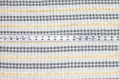 Striped Metallic Crushed Taffeta - Prime Fabrics