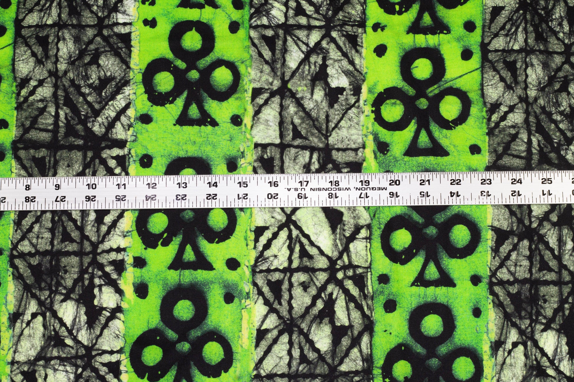 Green, Gray, and Black Abstract Stretch Cotton - Prime Fabrics