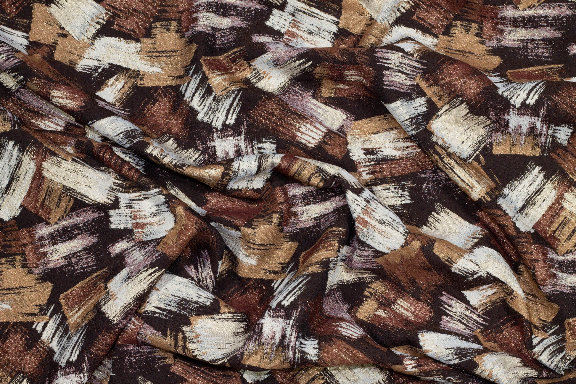 Abstract Double Faced Metallic Brocade - Prime Fabrics