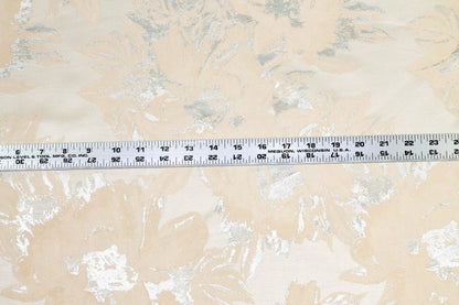 Off White and Silver Metallic Brocade - Prime Fabrics