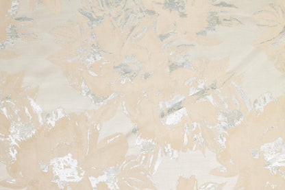 Off White and Silver Metallic Brocade - Prime Fabrics