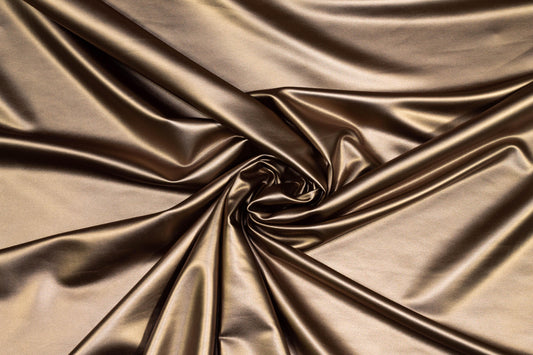 Bronze Stretch Lamé - Prime Fabrics