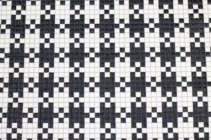 Black and White Checked Brocade - Prime Fabrics