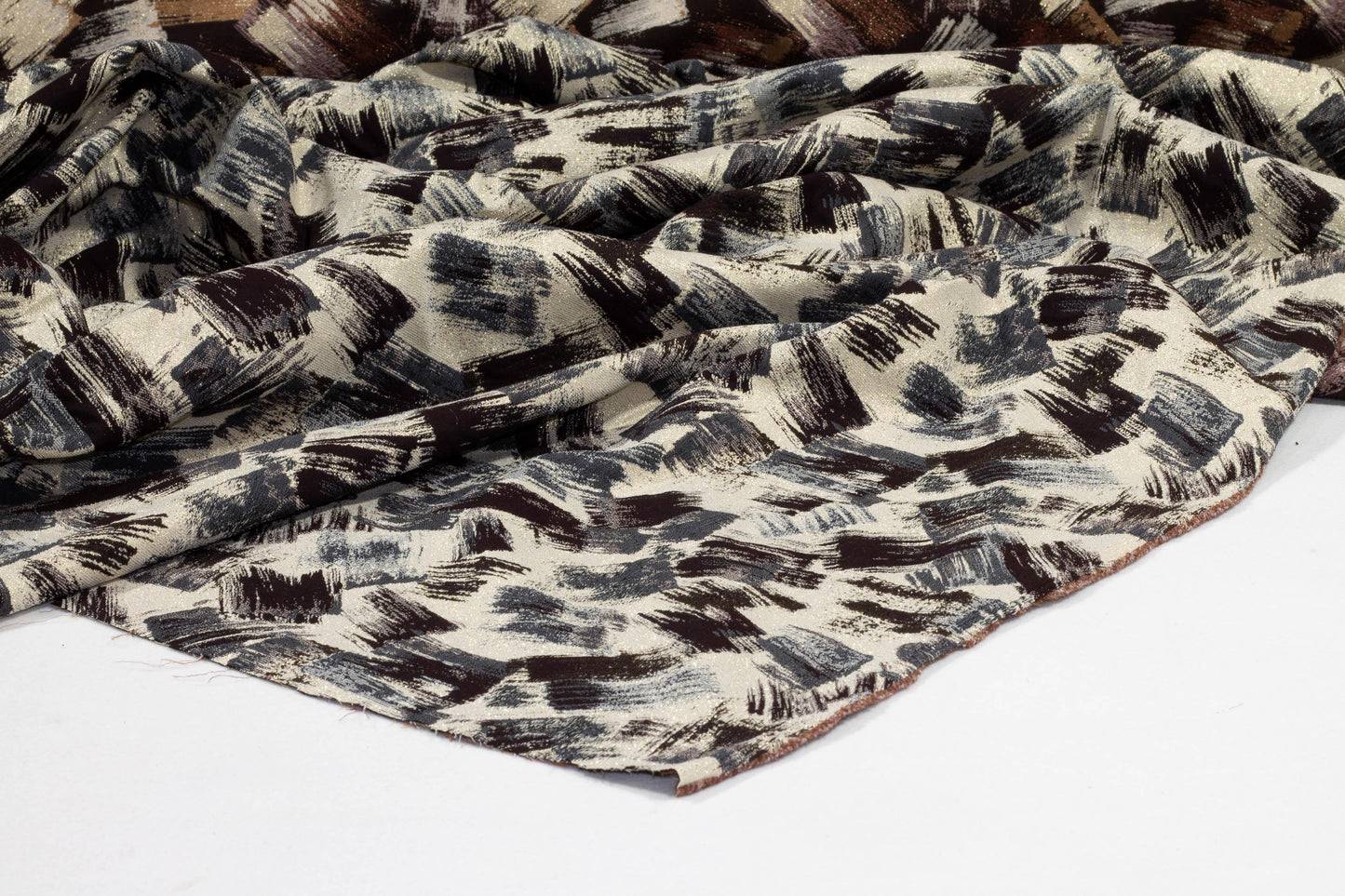 Abstract Double Faced Metallic Brocade - Prime Fabrics