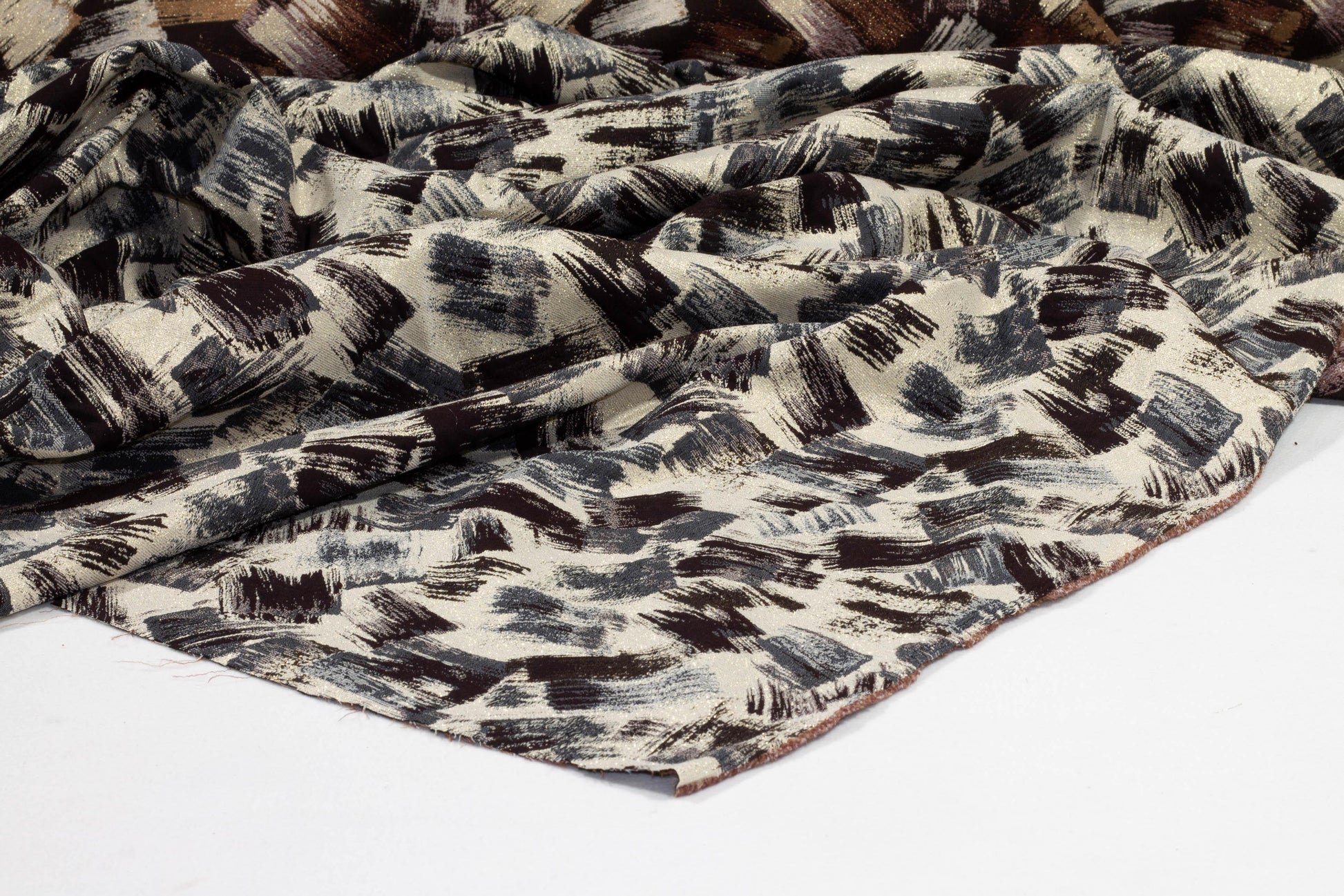 Abstract Double Faced Metallic Brocade - Prime Fabrics