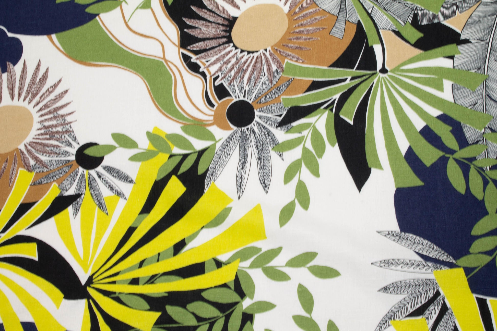 Multicolor Floral Italian Linen - Prime Fabrics