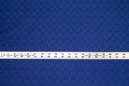 Blue Cotton Acrylic French Brocade - Prime Fabrics