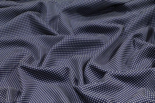 Navy Blue French Wool Suiting - Prime Fabrics