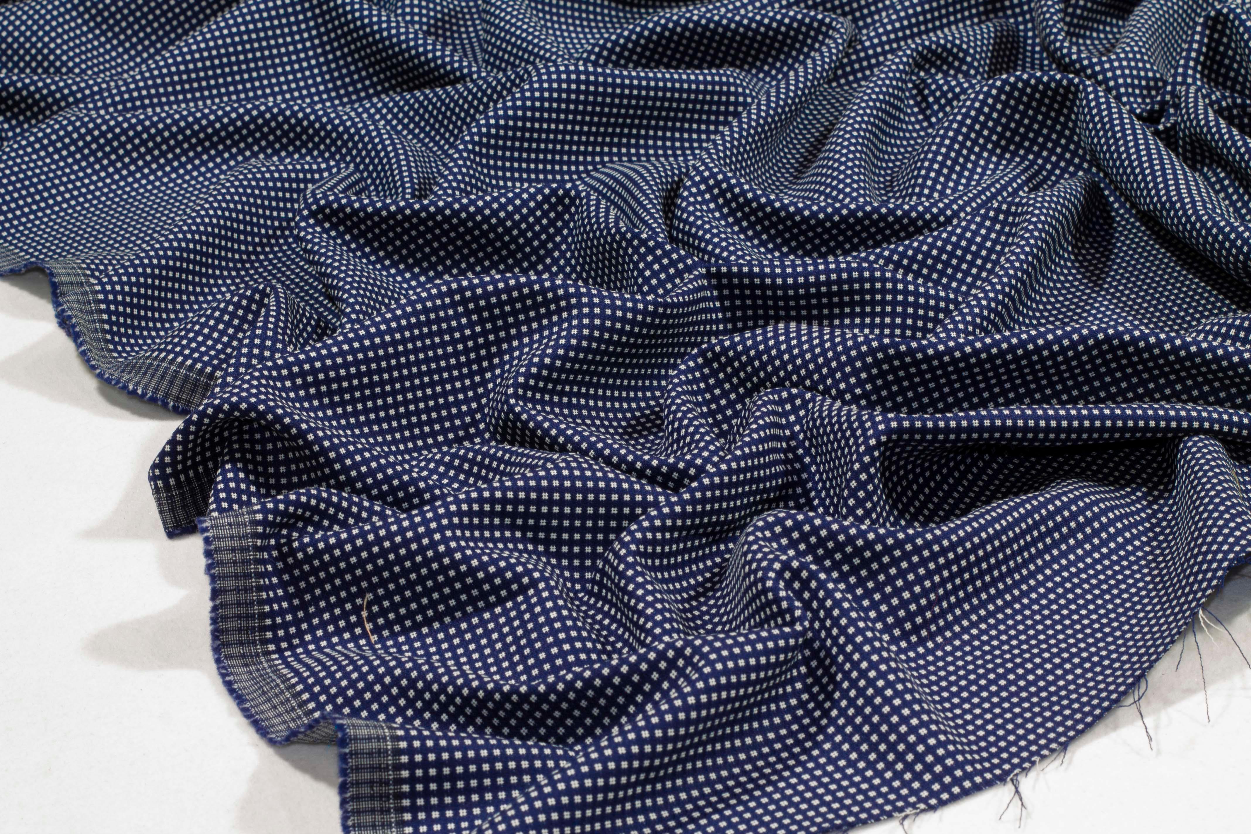 Navy Blue French Wool Suiting - Prime Fabrics