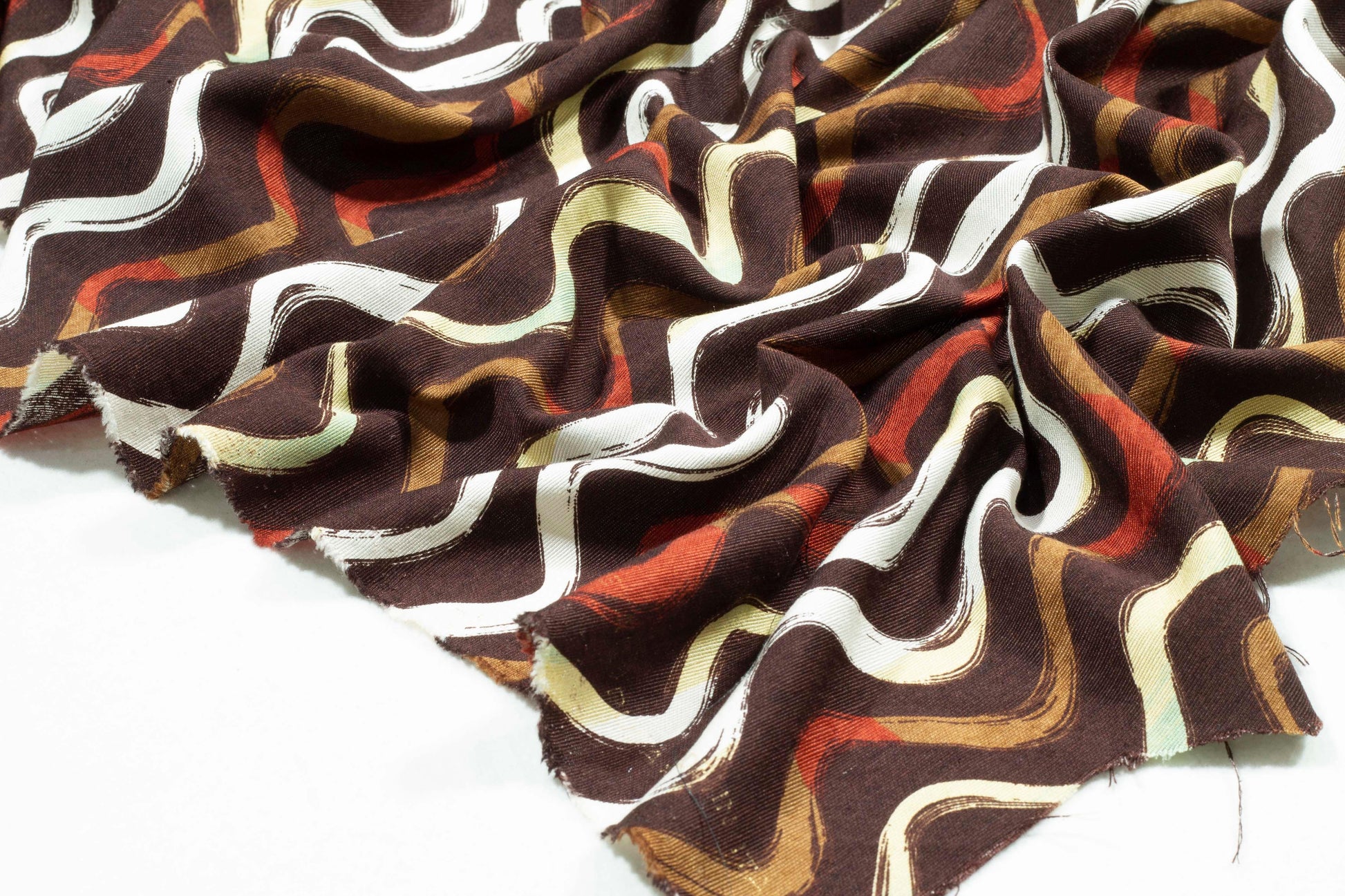 Brown Tone Silk Twill - Prime Fabrics