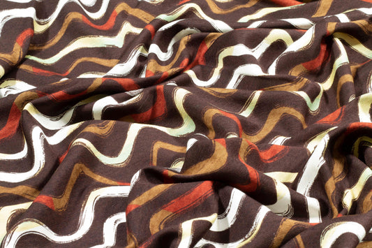 Brown Tone Silk Twill - Prime Fabrics