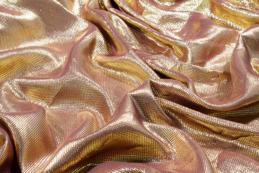 Maroon and Gold Metallic Silk - Prime Fabrics