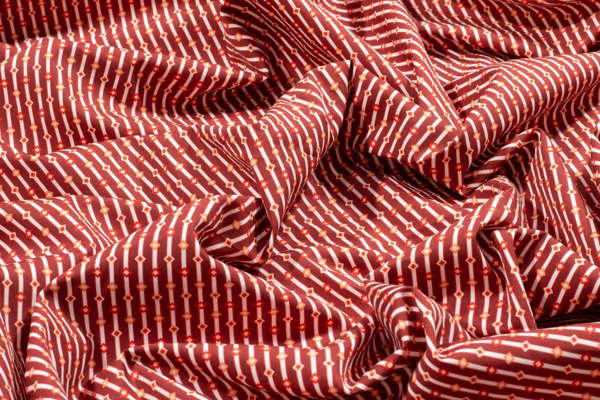 Red and White Striped Cotton - Prime Fabrics