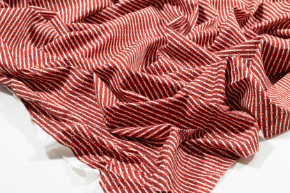 Red and White Striped Cotton - Prime Fabrics