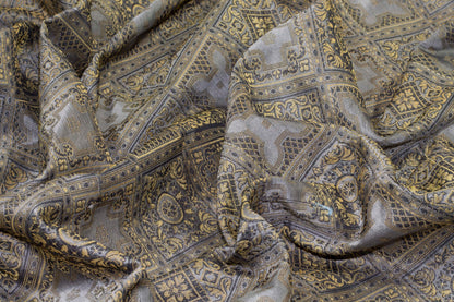 Brown and Gray Silk - Prime Fabrics