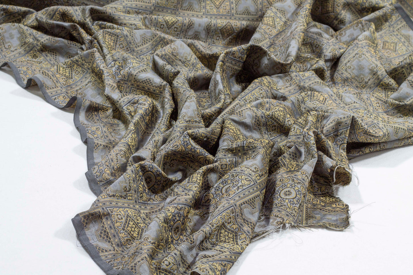 Brown and Gray Silk - Prime Fabrics