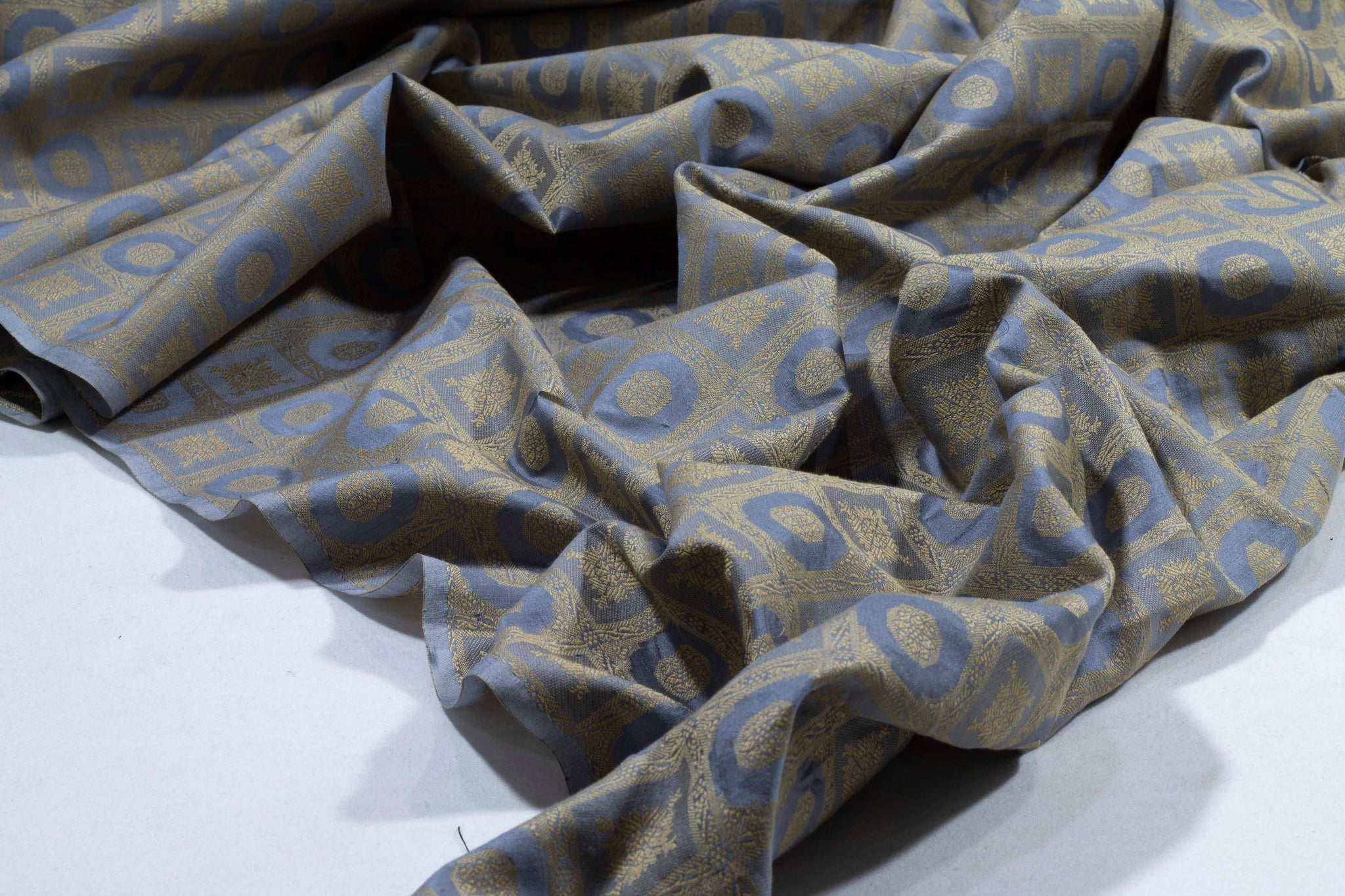 Periwinkle Silk Brocade Fabric main image 1