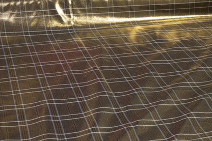 Double Faced Plaid Cotton Lamé Suiting - Prime Fabrics