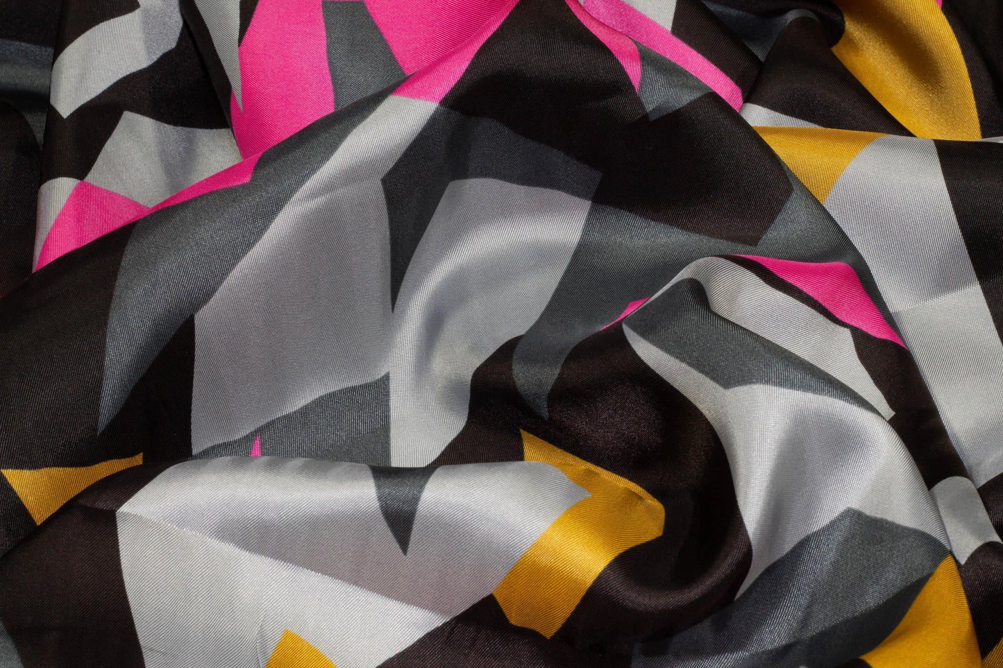 Multicolor Geometric Italian Viscose Twill - Prime Fabrics