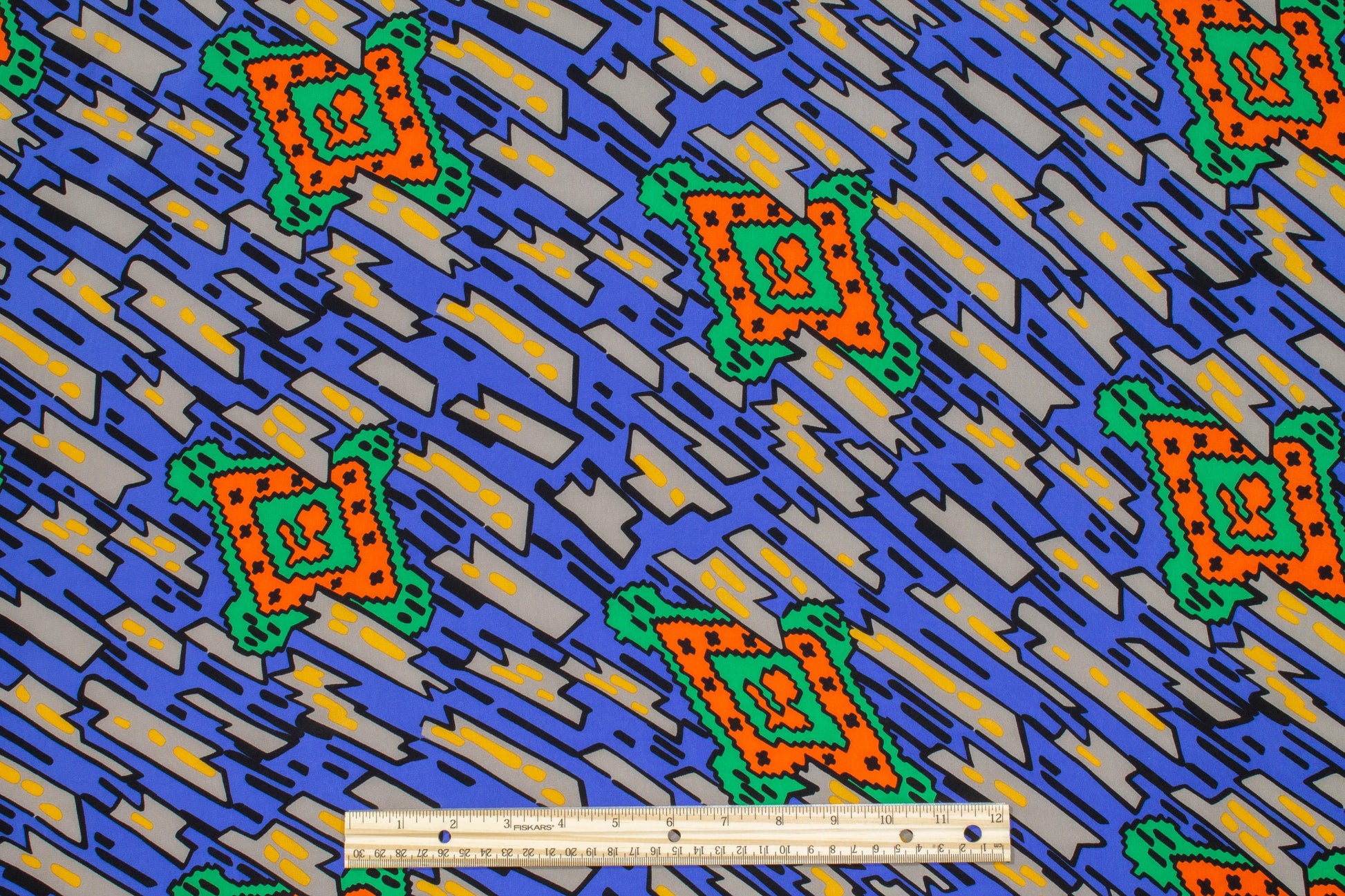 Multicolor Abstract Silk Crepe De Chine - Prime Fabrics