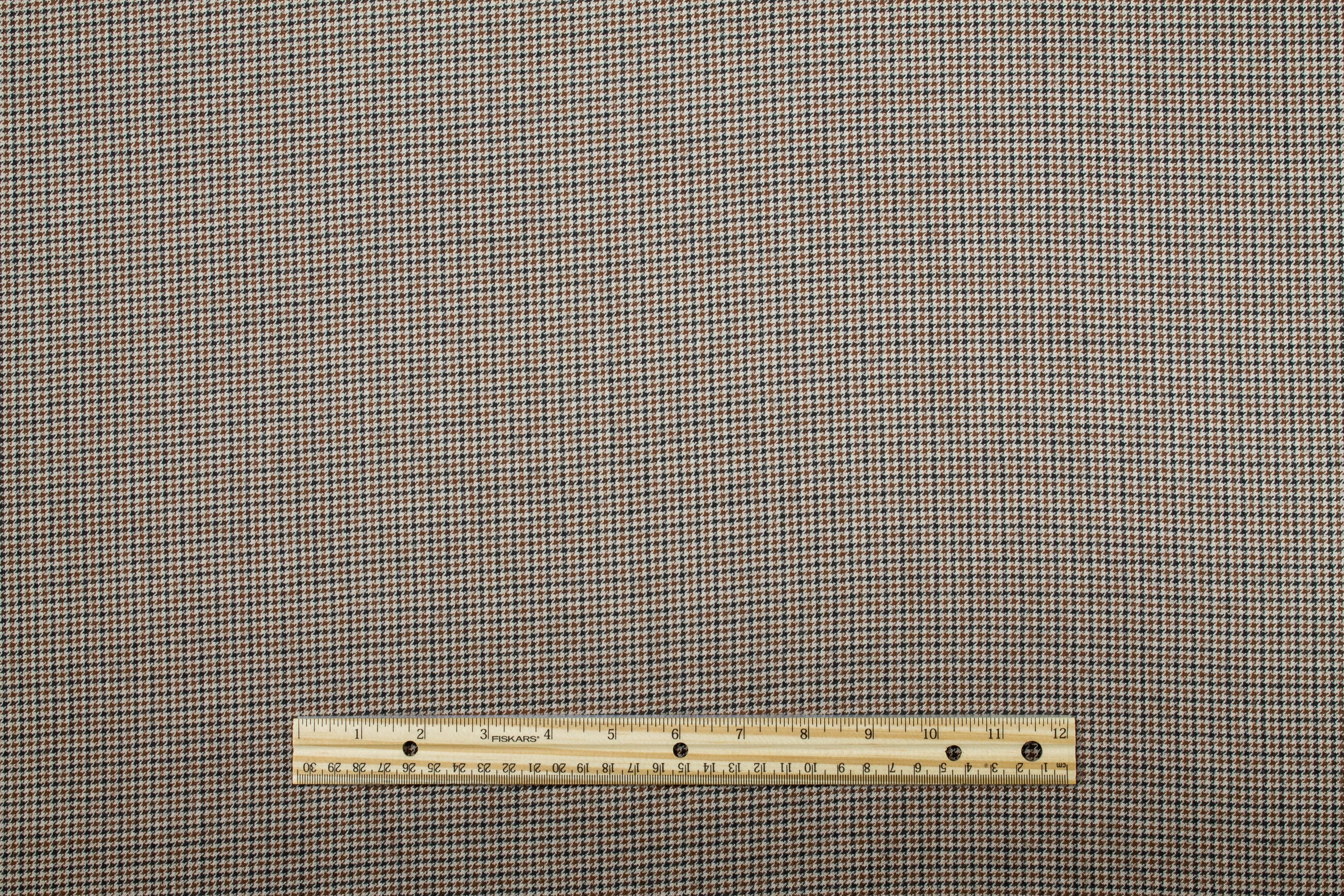 Double Faced Houndstooth and Herringbone Italian Wool Suiting - Prime Fabrics