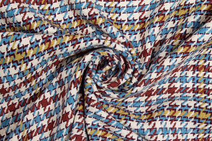 Multicolor Houndstooth Wool Blend - Prime Fabrics