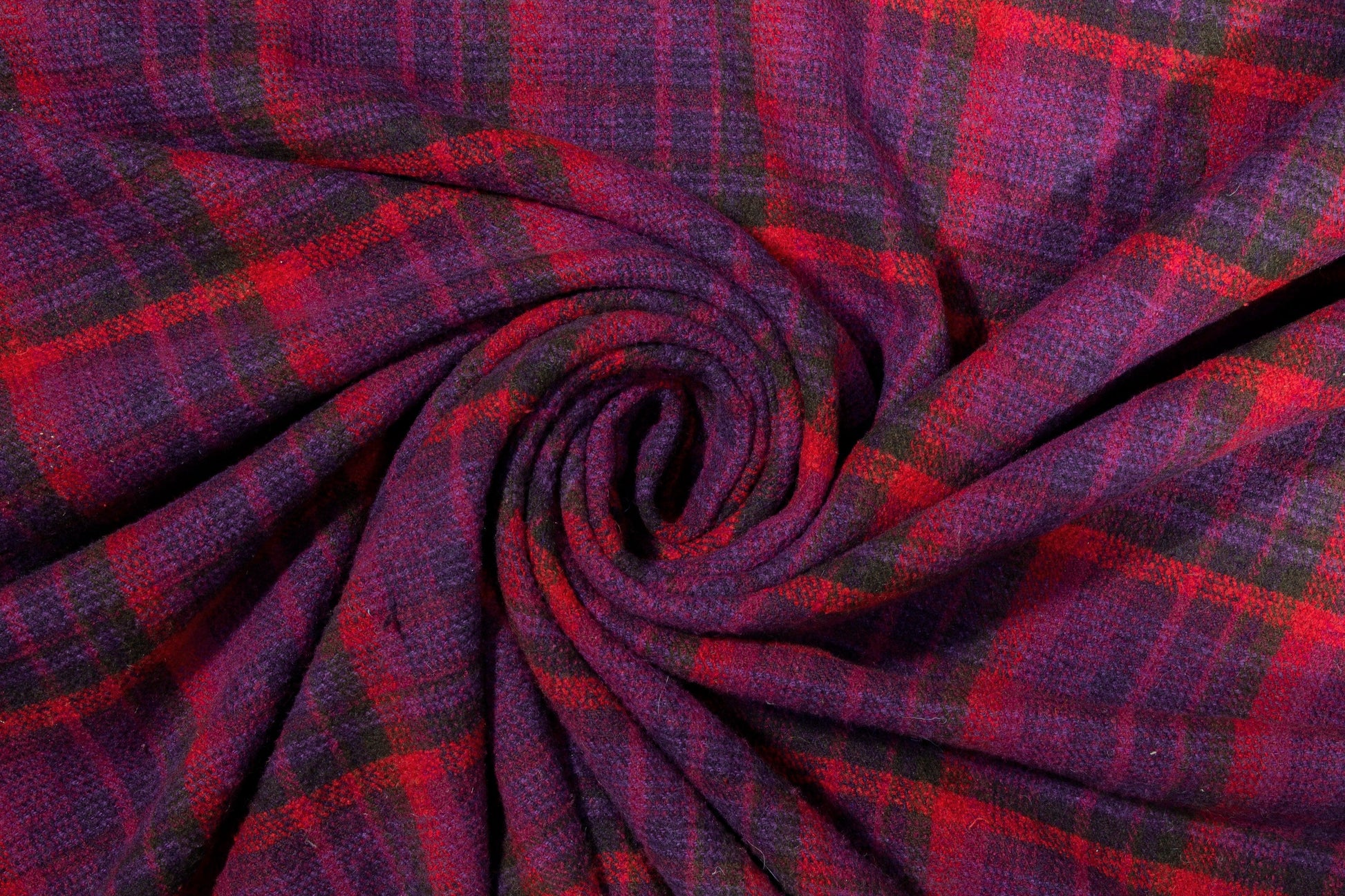 Purple and Red Wool Coating - Prime Fabrics